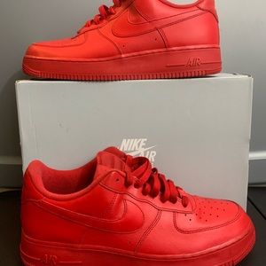 Gently used red Air Force 1’s